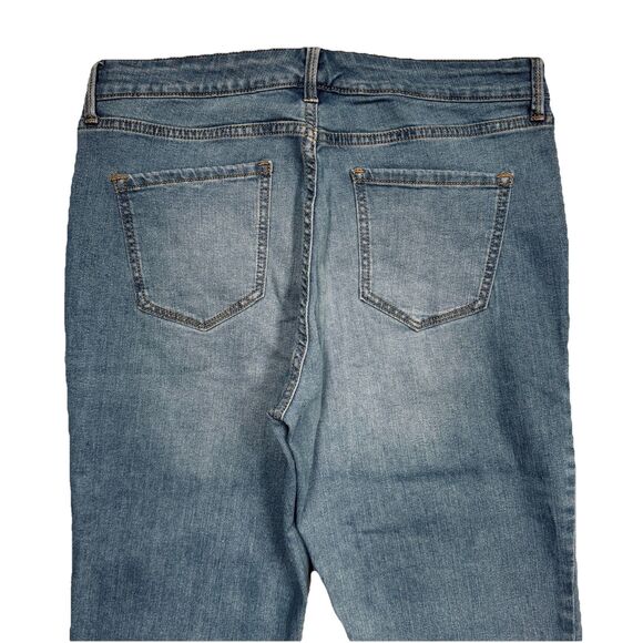 Nine West Chrystie Capri Jeans 10 (32x22) Blue High Mid Denim Stretch Womens - Picture 9 of 11